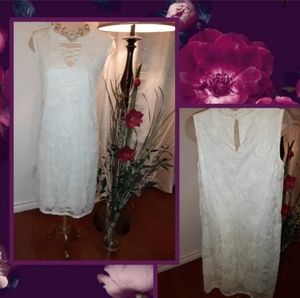 Liberty love White Lace Dress Size 1X